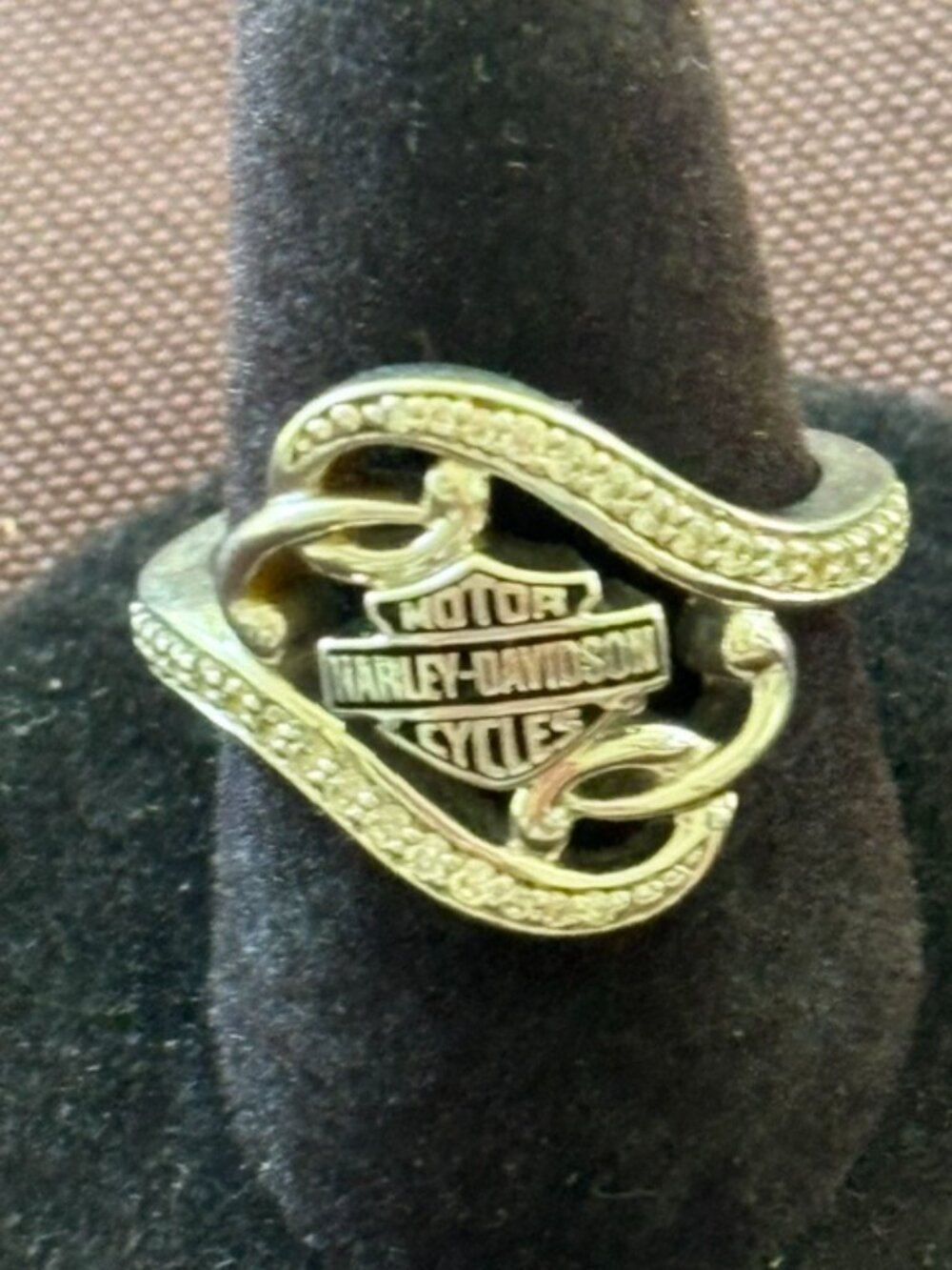 HARLEY DAVIDSON LADIES STERLING SILVER BLING RING